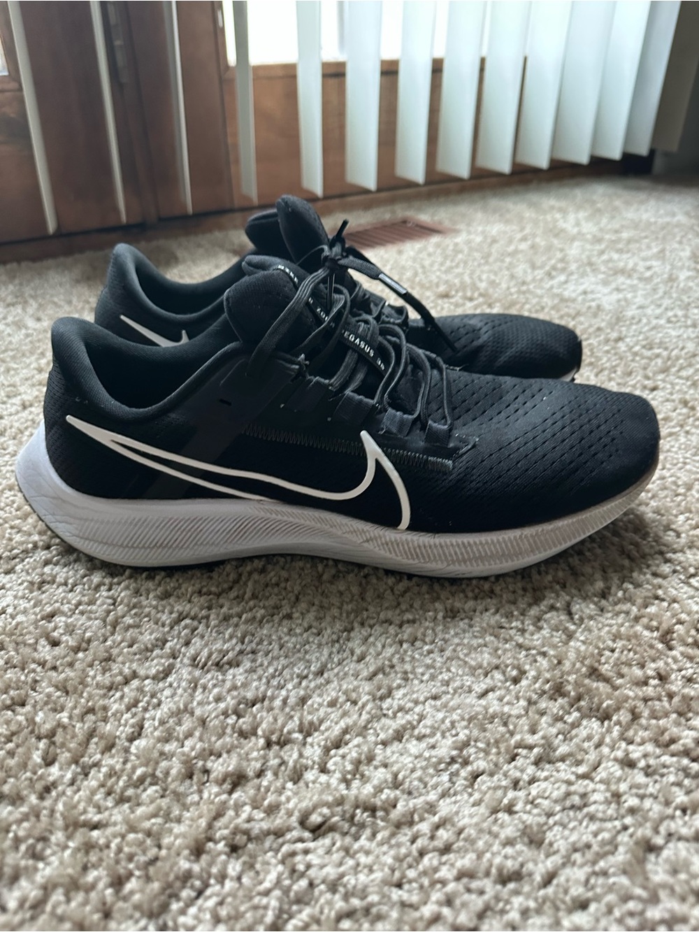 Nike Air Zoom Pegasus 38 Black White Men’s Running Shoes